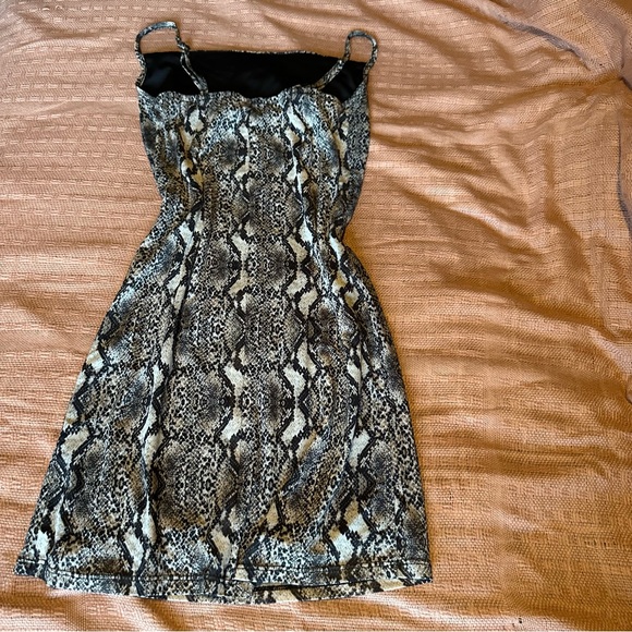 Snake Print Slip Dress - Picture 4 of 7